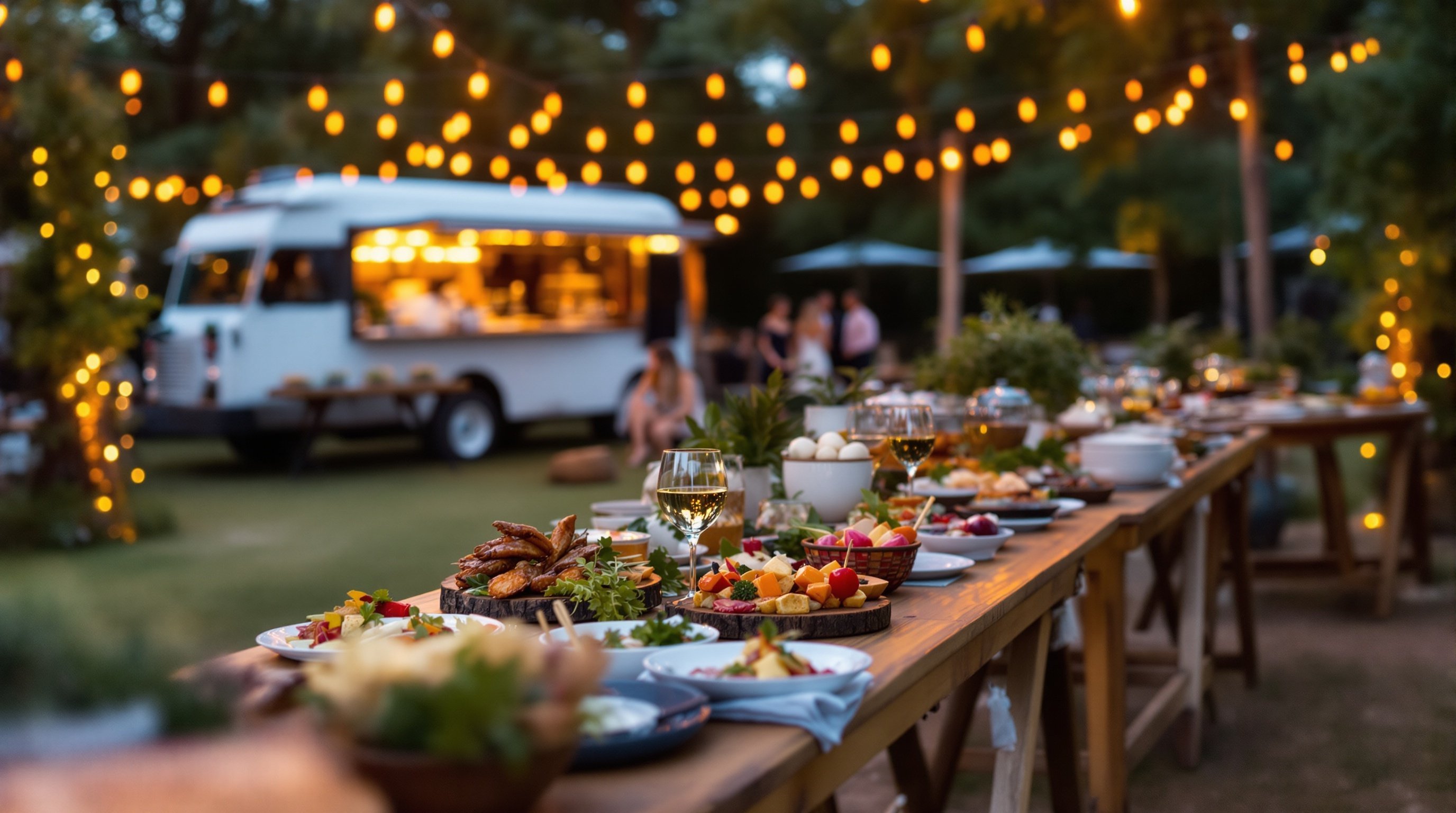 Elegantes Catering-Setup bei einem Event