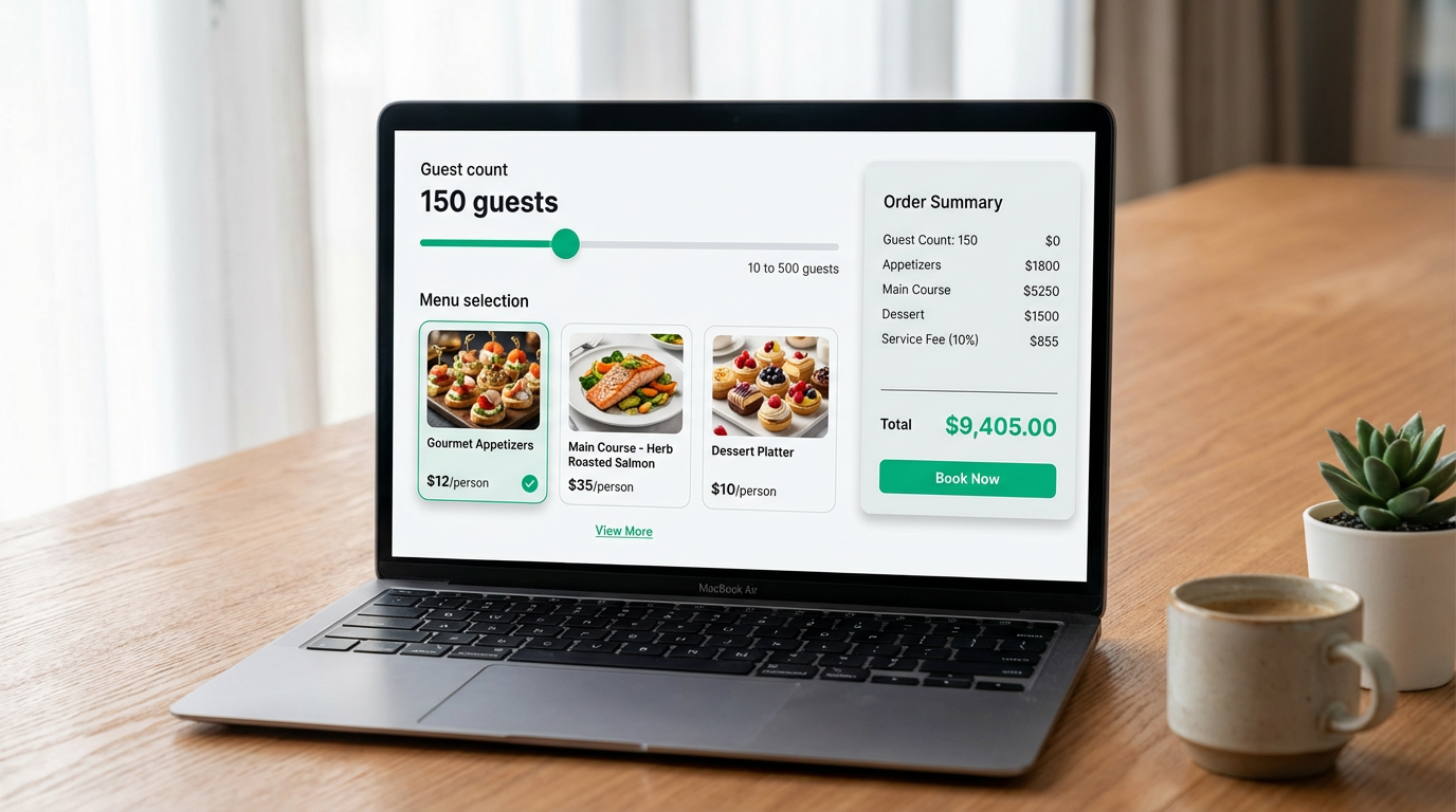 Catering Kalkulator UI Mockup